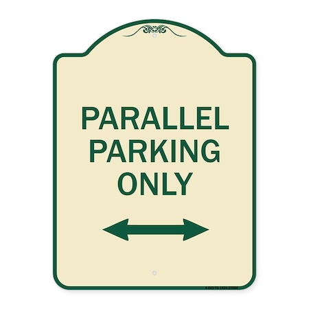 Signmission Parallel Parking Only with Bidirectional Arrow Heavy-Gauge Aluminum Architectural Sign A-DES-TG-1824-23506